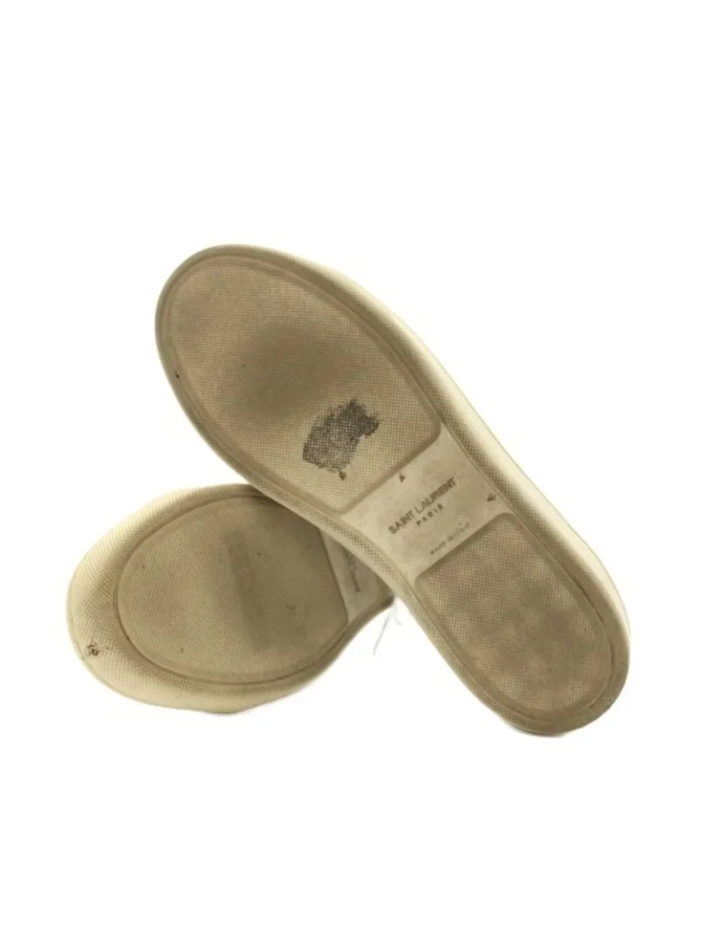 Saint Laurent Paris Blanc Optique Studded Sneakers Shoes Leather Studs 36 White - Picture 6 of 9